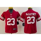 Youth San Francisco 49ers #23 Christian McCaffrey Limited Red Vapor Jersey