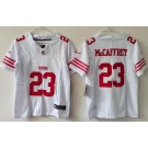 Youth San Francisco 49ers #23 Christian McCaffrey Limited White FUSE Vapor Jersey