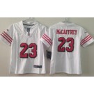 Youth San Francisco 49ers #23 Christian McCaffrey Limited White Throwback Vapor Jersey