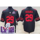 Youth San Francisco 49ers #29 Talanoa Hufanga Limited Black LVIII Super Bowl Vapor Jersey