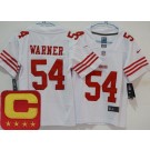 Youth San Francisco 49ers #54 Fred Warner Limited White C Patch Vapor Jersey