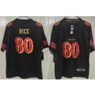 Youth San Francisco 49ers #80 Jerry Rice Limited Black Rivalries Vapor Jersey