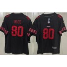 Youth San Francisco 49ers #80 Jerry Rice Limited Black Vapor Jersey