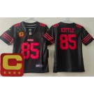 Youth San Francisco 49ers #85 George Kittle Limited Black C Patch Vapor Jersey
