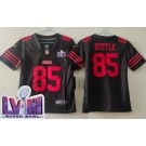 Youth San Francisco 49ers #85 George Kittle Limited Black LVIII Super Bowl Vapor Jersey