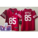 Youth San Francisco 49ers #85 George Kittle Limited Red LVIII Super Bowl Vapor Jersey