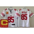 Youth San Francisco 49ers #85 George Kittle Limited White C Patch Vapor Jersey