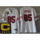 Youth San Francisco 49ers #85 George Kittle Limited White Throwback C Patch Vapor Jersey