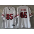 Youth San Francisco 49ers #85 George Kittle Limited White Throwback Vapor Jersey