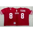 Youth San Francisco 49ers #8 Steve Young Red 1994 Throwback Jersey