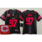 Youth San Francisco 49ers #97 Nick Bosa Limited Black C Patch Vapor Jersey