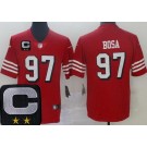 Youth San Francisco 49ers #97 Nick Bosa Limited Red Throwback C Patch Vapor Jersey