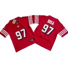 Youth San Francisco 49ers #97 Nick Bosa Limited Red Throwback FUSE Vapor Jersey