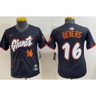 Youth San Francisco Giants #16 Rafael Devers Black 2025 City Connect Limited Jersey