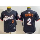 Youth San Francisco Giants #2 Willy Adames Black 2025 City Connect Limited Jersey