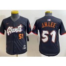 Youth San Francisco Giants #51 Jung Hoo Lee Black 2025 City Connect Limited Jersey