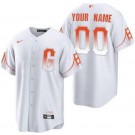 Youth San Francisco Giants Customized White City Connect Cool Base Jersey