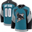 Youth San Jose Sharks Custom Teal Alternate Authentic Jersey