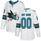 Youth San Jose Sharks Customized White Authentic Jersey