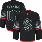 Youth Seattle Kraken Custom Black Alternate Authentic Jersey