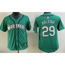 Youth Seattle Mariners #29 Cal Raleigh Aqua Limited Jersey