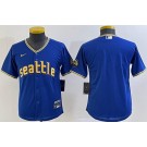 Youth Seattle Mariners Blank Blue 2023 City Cool Base Jersey