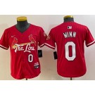 Youth St Louis Cardinals #0 Masyn Winn Red 2024 City Connect Limited Jersey