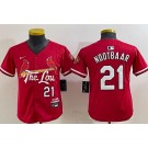 Youth St Louis Cardinals #21 Lars Nootbaar Red 2024 City Connect Limited Jersey