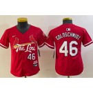 Youth St Louis Cardinals #46 Paul Goldschmidt Red 2024 City Connect Limited Jersey