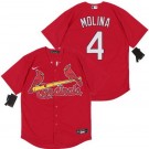 Youth St Louis Cardinals #4 Yadier Molina Red 2020 Cool Base Jersey