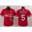 Youth St Louis Cardinals #5 Albert Pujols Red 2024 City Connect Limited Jersey