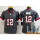 Youth Tampa Bay Buccaneers #12 Tom Brady Limited Pewter 2021 Super Bowl LV Bound Vapor Untouchable Jersey