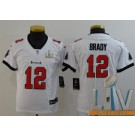 Youth Tampa Bay Buccaneers #12 Tom Brady Limited White 2021 Super Bowl LV Bound Vapor Untouchable Jersey