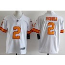 Youth Tampa Bay Buccaneers #2 Emeka Egbuka Limited White Throwback Vapor Jersey