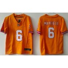 Youth Tampa Bay Buccaneers #6 Baker Mayfield Limited Orange Throwback FUSE Vapor Jersey