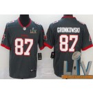 Youth Tampa Bay Buccaneers #87 Rob Gronkowski Limited Pewter 2021 Super Bowl LV Bound Vapor Untouchable Jersey