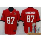 Youth Tampa Bay Buccaneers #87 Rob Gronkowski Limited Red 2021 Super Bowl LV Bound Vapor Untouchable Jersey