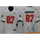 Youth Tampa Bay Buccaneers #87 Rob Gronkowski Limited White 2021 Super Bowl LV Bound Vapor Untouchable Jersey