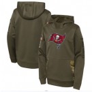 Youth Tampa Bay Buccaneers Olive 2022 Salute To Service Performance Pullover Hoodie