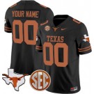 Youth Texas Longhorns Custom Limited Black Fashion FUSE College Football Jersey