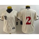 Youth Texas Rangers #2 Marcus Semien Cream 2023 City Cool Base Jersey