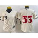 Youth Texas Rangers #53 Adolis Garcia Cream 2023 City Cool Base Jersey