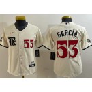 Youth Texas Rangers #53 Adolis Garcia Cream 2023 City Player Number Player Name Cool Base Jersey