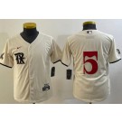 Youth Texas Rangers #5 Corey Seager Cream 2023 City Cool Base Jersey