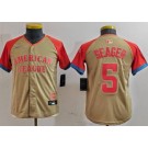 Youth Texas Rangers #5 Corey Seager Gray 2024 All Star Limited Jersey