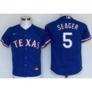 Youth Texas Rangers #5 Corey Seager Royal Cool Base Jersey
