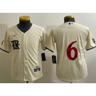 Youth Texas Rangers #6 Josh Jung Cream 2023 City Connect Cool Base Jersey