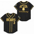 Youth The Bad News Bears #3 Chico's Bail Bonds Let Freedon Ring Black Baseball Jersey