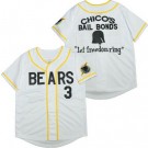 Youth The Bad News Bears #3 Chico's Bail Bonds Let Freedon Ring White Baseball Jersey