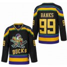 Youth The Mighty Ducks #99 Adam Banks Black Hockey Jersey